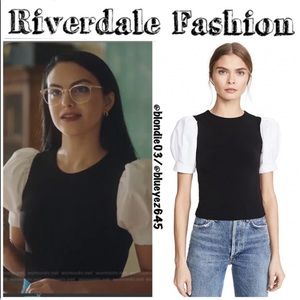 Alice + Olivia Aubrey Puff Sleeve Top  4